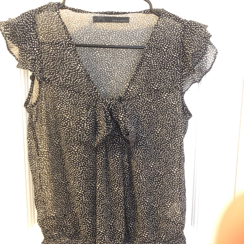 Zara polka dot blouse